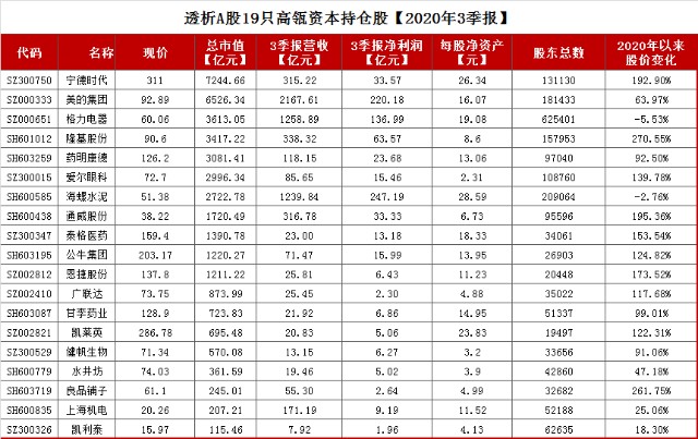 a股19只高瓴资本持仓股深度解析等待爆发收藏