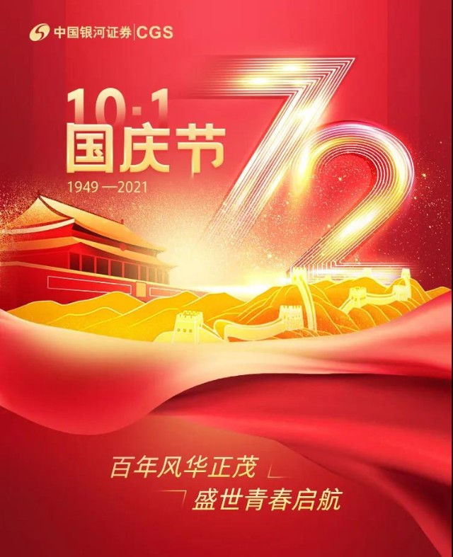 祝福一个也不能少各大金融机构齐贺祖国华诞