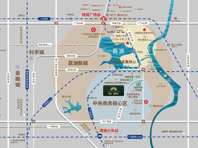 商业配套,能近距离满足业主日常生活所需,而且周边有增城广场万达商圈