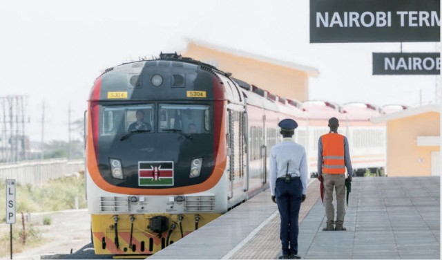 肯尼亚蒙内铁路.图片来源:《中国可持续交通发展报告》