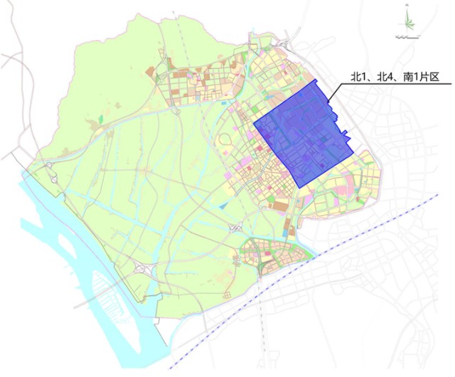 根据控规,规划范围位于北1,北4,南1片区位于坦洲镇东部,片区北起环洲