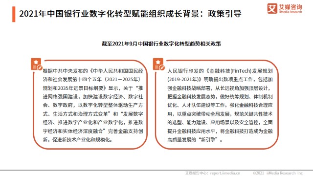 艾媒咨询2021年中国银行业数字化转型赋能组织成长趋势研究报告