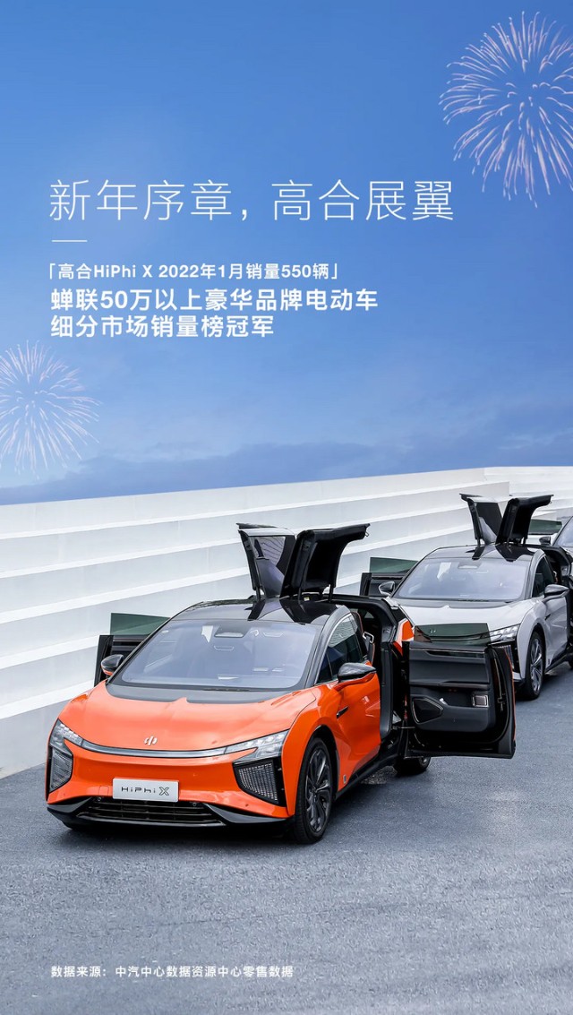 高合汽车1月交付550辆去年12月交付919辆