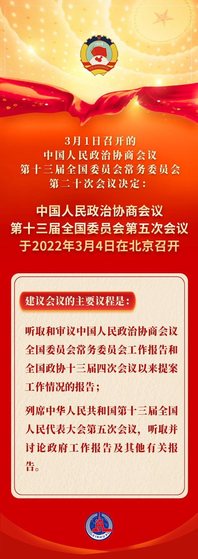 2022全国政协会议议程来了