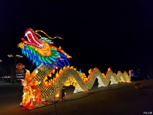 可爱的老虎青龙湖公园的花灯展,节日人很后排独立出风口,区自动空调