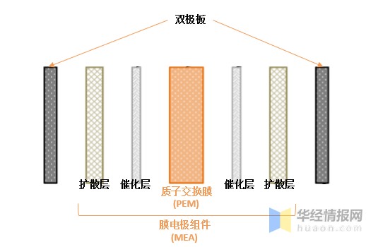 膜电极整体结构示意图