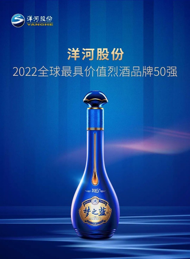 再获认可洋河股份荣登2022全球最具价值烈酒品牌50强