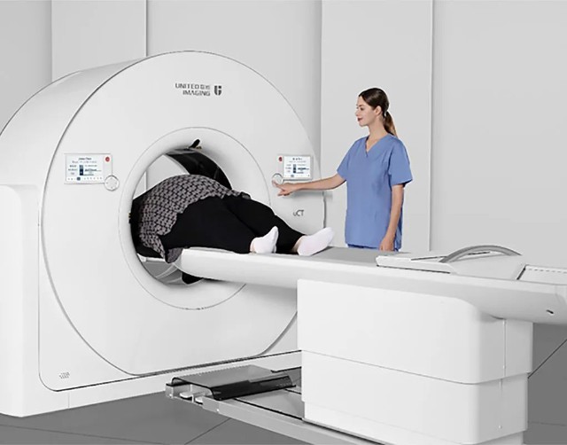 另外,按2021年度国内新增台数口径,64排及以上ct产品联影医疗国内新增