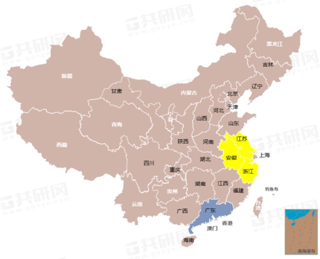 電纜保護(hù)行業(yè)生產(chǎn)企業(yè)區(qū)域分布