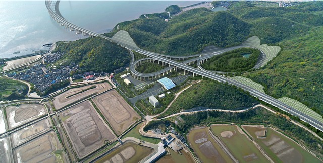 中国桥跨海新纪录宁波舟山港六横公路大桥二期工程开工建设