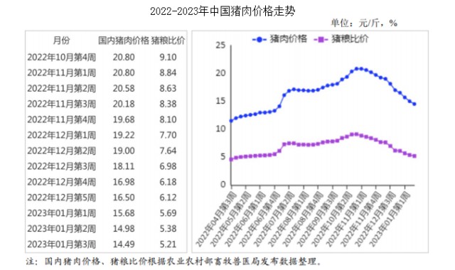 2023年1月豬肉市場供需及價格走勢預測分析生豬和豬肉價格繼續下跌