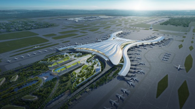 白云机场三期扩建工程效果图.(来源:广东机场集团)