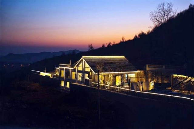 天津蓟县盘山艺融山舍民宿,三面环山绝美视角!星空房赏璀璨夜空