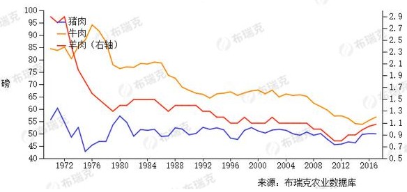 人均肉消费量