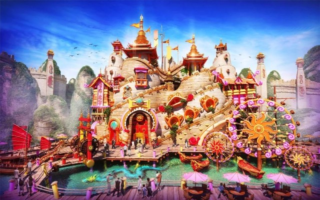 恒大童世界璀璨中华区示意图滨海恒大文化旅游城儿童梦幻城实景图在