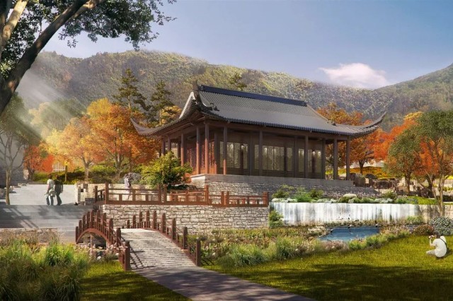 其中,南京园—华林寻芳位于城市展园的制高点,它以华林园天渊池为蓝本