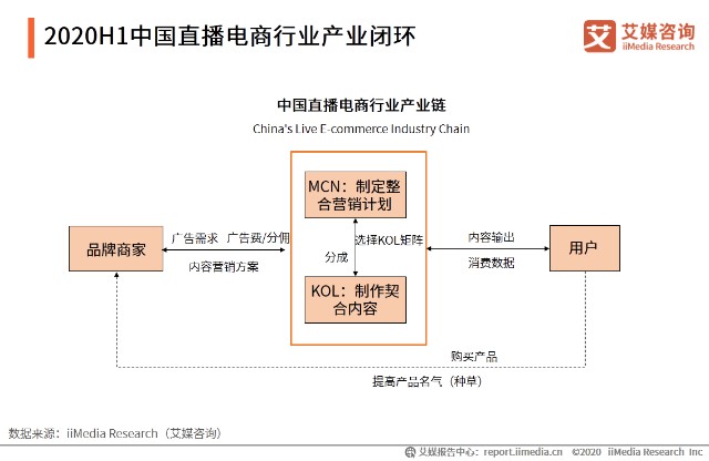 2020H1中国直播电商行业产业闭环