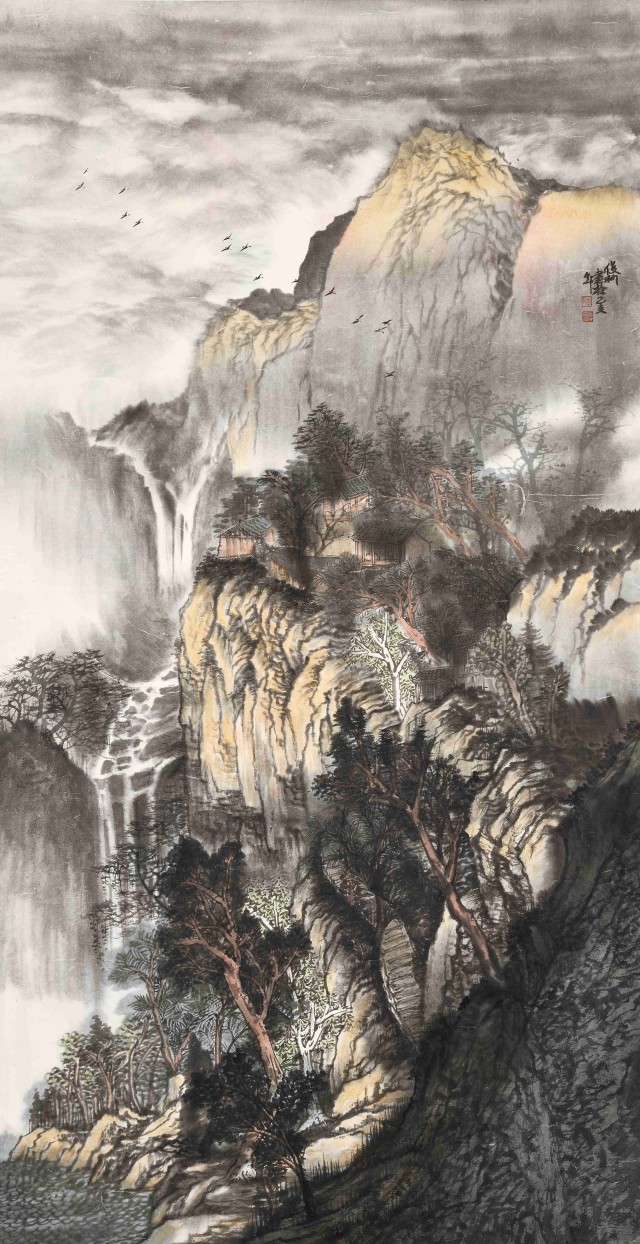 京海墨韵笔耕不辍加勤画勤思索成就李俊柯太行山国画山水