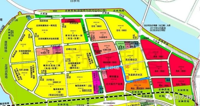 现场图白沙湾片区规划四路已开建还有规划六路环二路