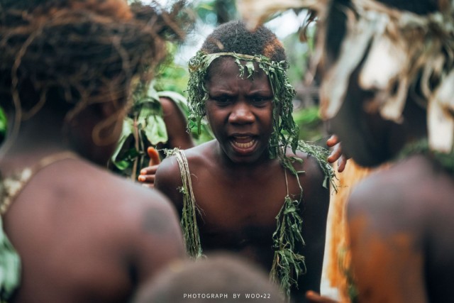 旅行在瓦努阿图看上帝的烟花