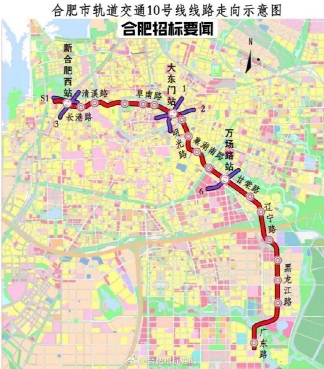 合肥地铁10号线规划图曝光合肥地铁第四轮规划也有新消息