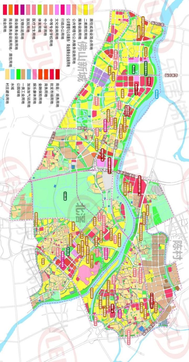 根据去年发布的《陈村新区南片区控制性详细规划(修编)》批后公告显示