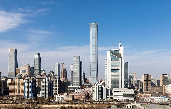 中国北京的中国尊中国台北的台北101大楼中国上海的上海环球金融中心