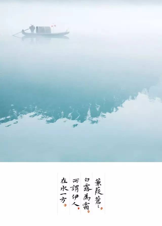 所谓伊人,在水一方,溯洄从之,道阻且长.溯游从之,宛在水中央.