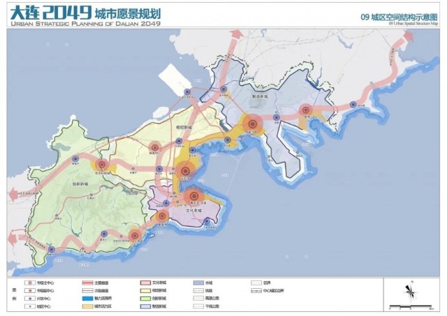 大连城市新规划完成梭鱼湾商务区凌水湾总部经济区规划