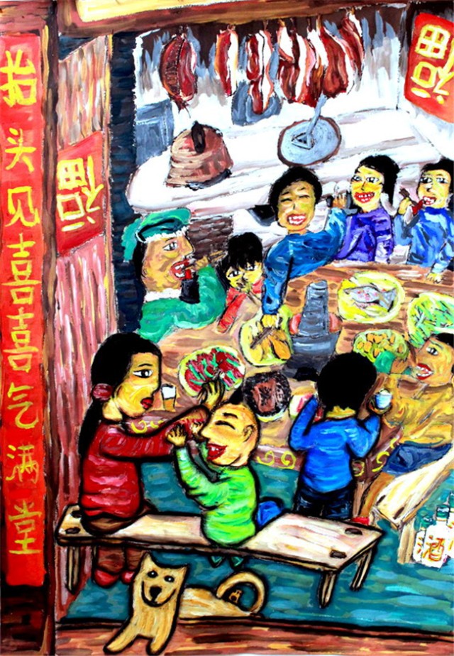 畫名:《回家過年》作者:陳欣怡年齡:11歲過年是團圓的日子,小作者就