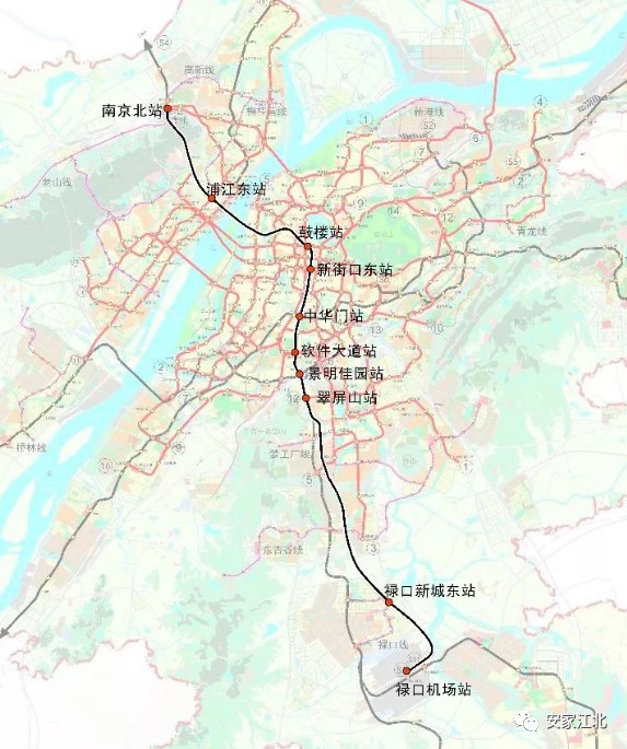 地铁18号线原为s11号线,根据早先规划,该线路从南京北站出发,经江北