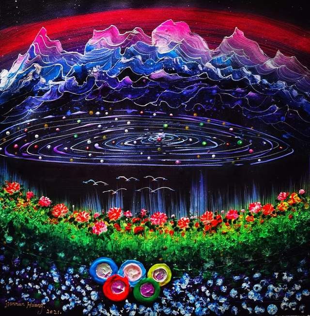 巴赫接受于再清转交的油画光辉历程系著名艺术家黄建南所赠