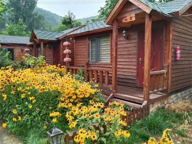 天津蓟县西井峪逸闲隐居农家院别致木屋置身山野媲美瑞士小镇