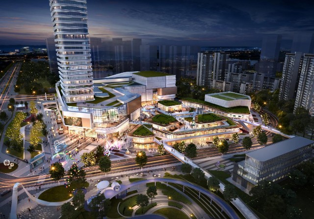 成都旭辉万盛站tod效果图聚焦旭辉中心,作为tod的全能综合体样本,更