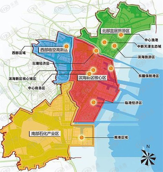 滨海新区五大功能区图图片