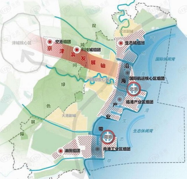 中梁公馆位于天津市滨海新区,滨海新区作为副省级的经济区常年为天津