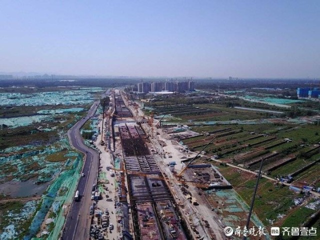 济南黄河北220国道向北改线原路正变身黄河大道