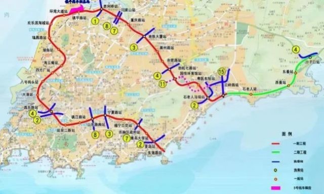 青岛地铁5号线路线图图片