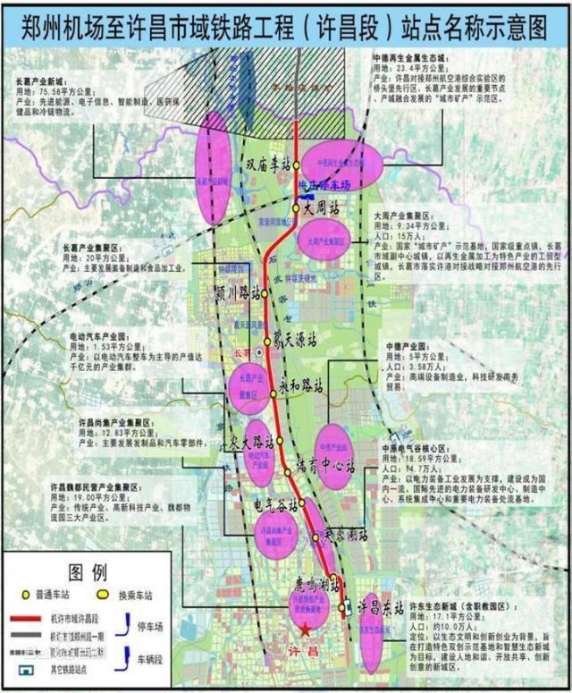 價值意義鄭許市域鐵路線路銜接了鄭州航空港區,新鄭機場,長葛,許昌