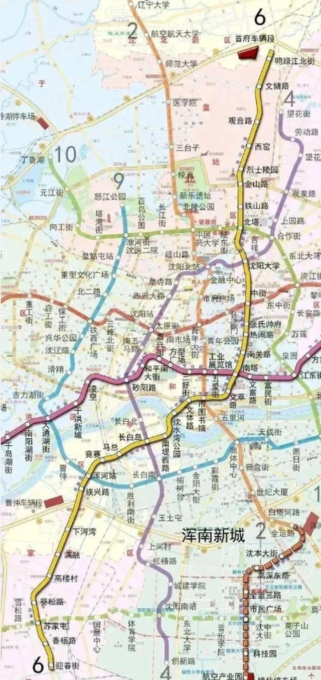 沈阳十三号地铁线路图图片