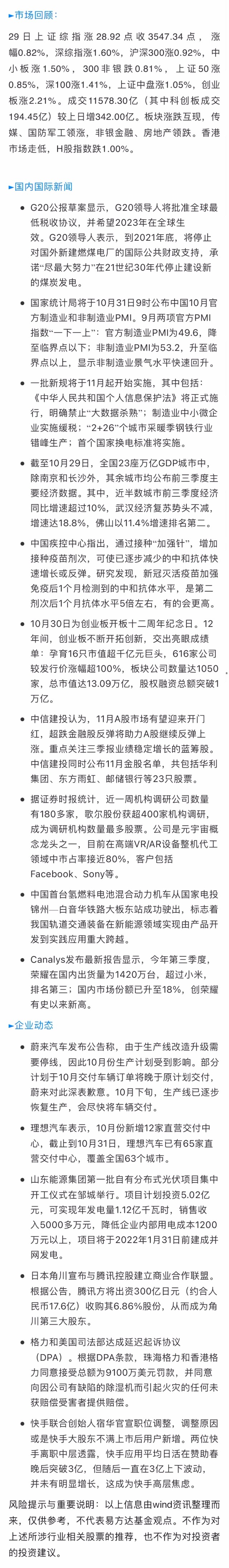 易方达财经晨信 11月1日 财富号 东方财富网