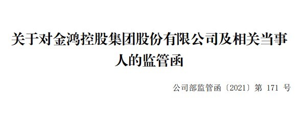 深交所向st金鸿000669sz及相关当事人发出监管函未及时履行信息披露