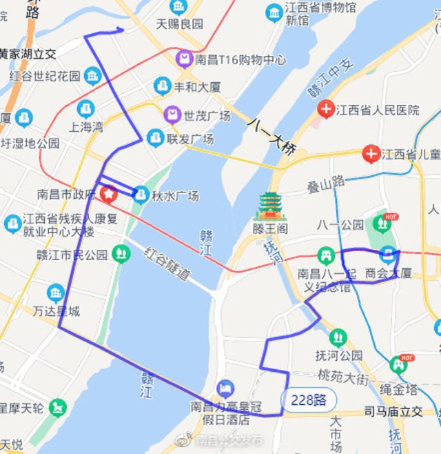 南昌210路公交车路线图图片