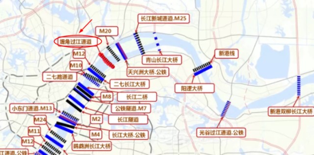 武汉长江桥梁分布图图片