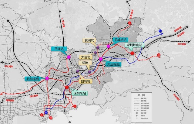 龙岗交通十四五公布5条城际地铁大线