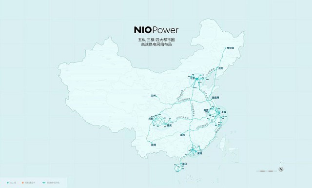 截止12月10日,蔚来已在全国布局700座换电站,534座超充站,3020根超充
