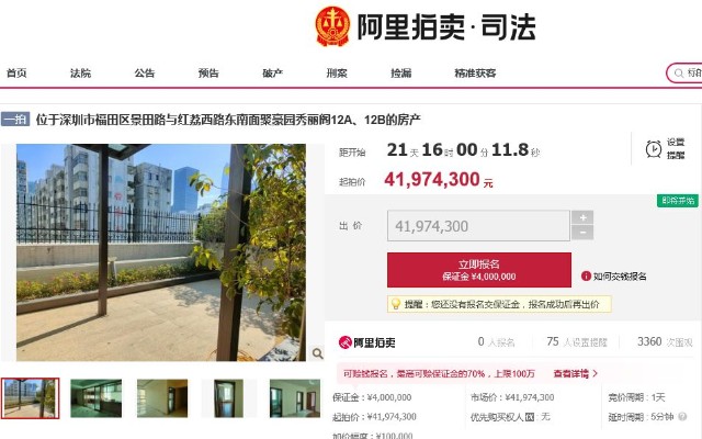 康美药业原董事长马兴田深圳豪宅被拍卖