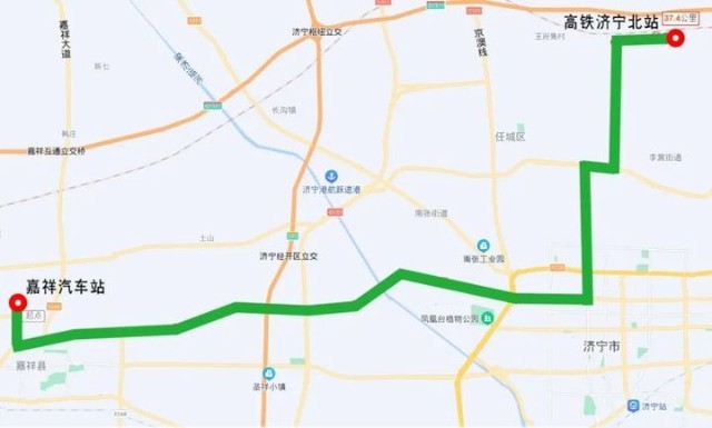 線路走向:兗州汽車站—建設路—兗顏線—濟陽線—北二環—濟北旅遊