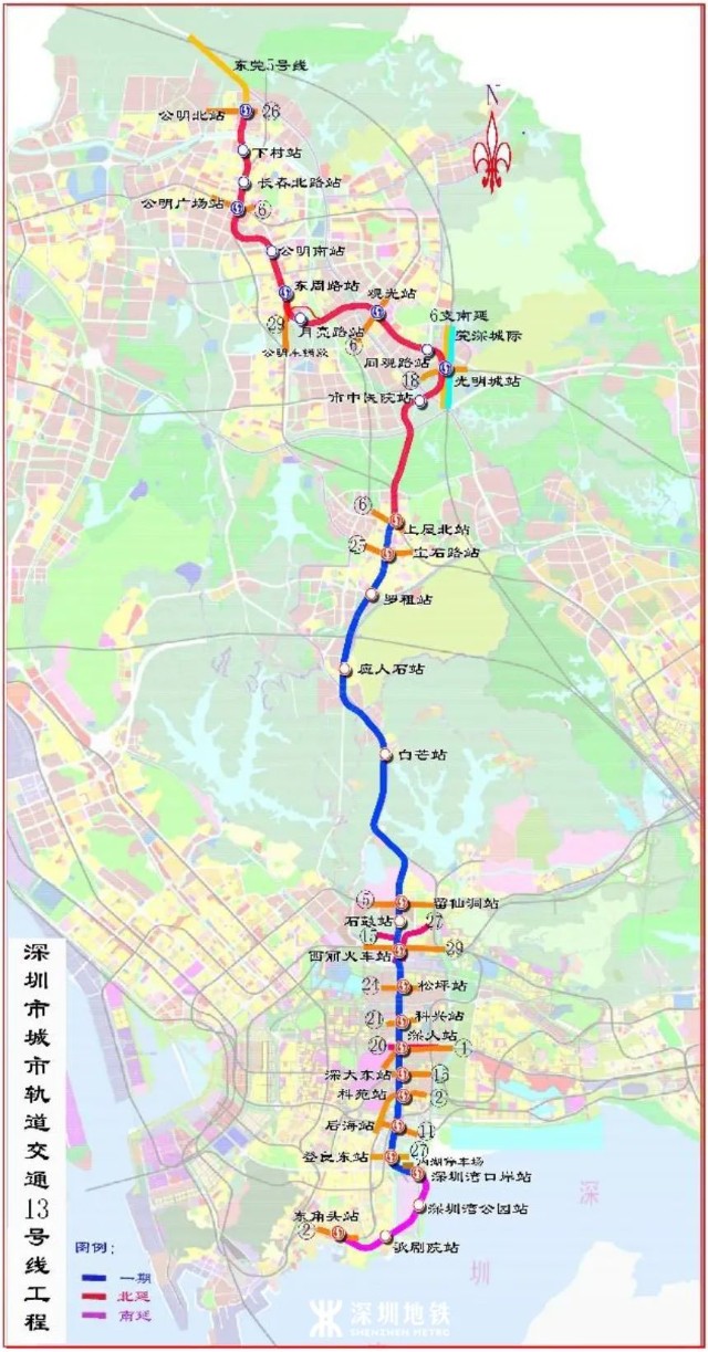 地铁13号线明年开通!未来光明直通南山科技园,深圳湾,看看路过你家吗?