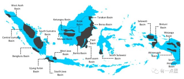 印尼主要油田分布图图片